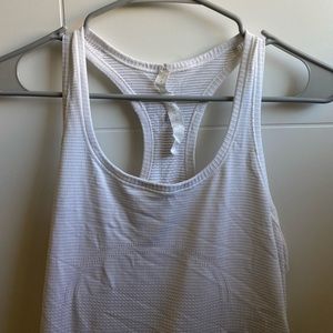 Lulu Lemon (Size 8) razorback White Tanktop